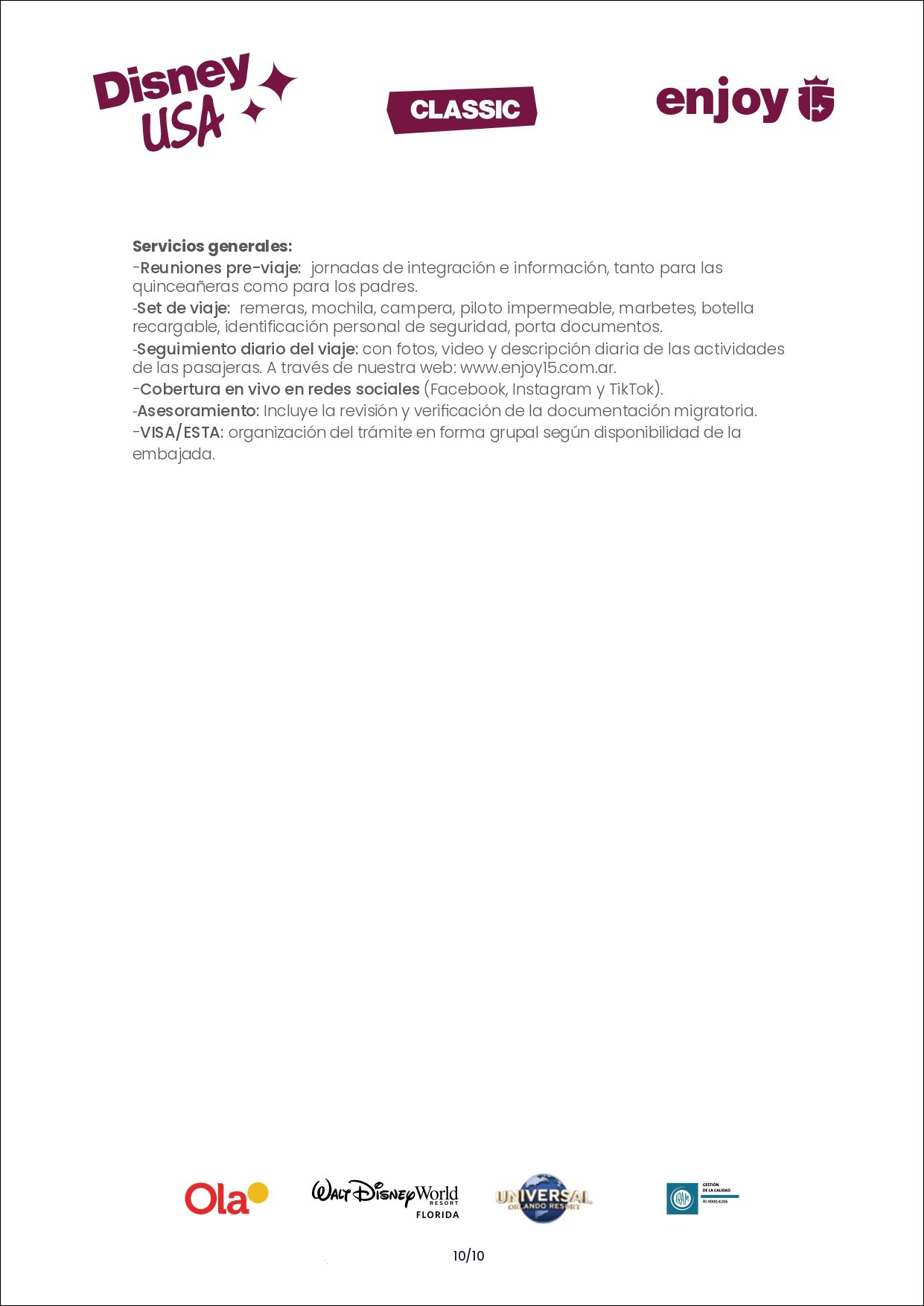 Itinerario Classic 6