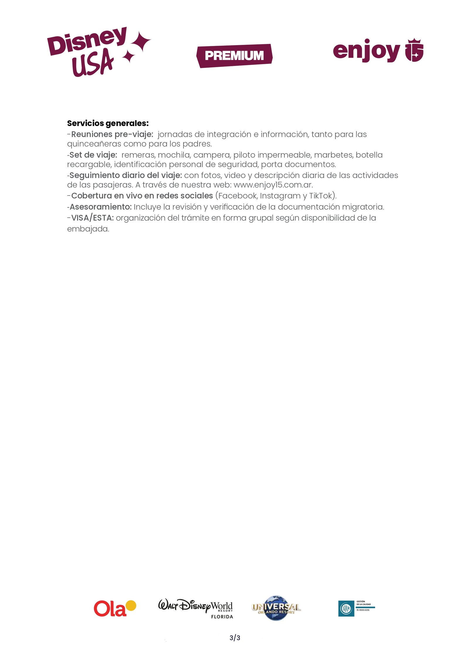 Itinerario Premium 3
